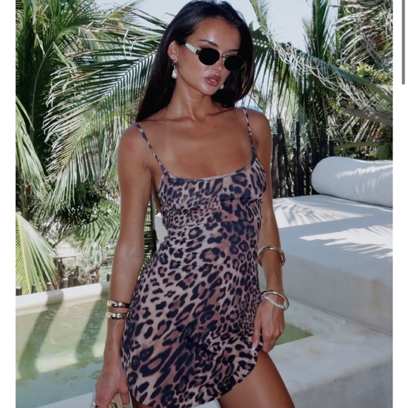 White Fox Boutique Dresses & Skirts - Maybe later mini cheetah dress
